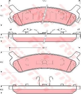 TRW GDB896 GDB896 Колодки диск. Sonata I/II 2,0i/3,0i 91-98 5820133A00