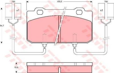 TRW GDB902 Тормозные колодки пер. ALFA 33 (60778283)