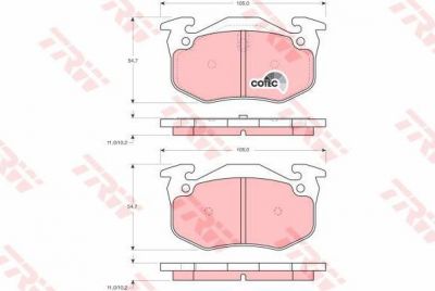 TRW GDB905 Колодки тормозные дисковые задние CITROEN ZX,RENAU