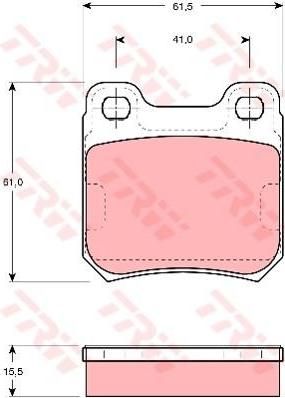 TRW GDB914 Колодки диск. Omega A 1,8 2,0 2,3 86-94/Senator B 2,6 3,0 87-93 1605688 (571390)
