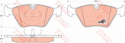 TRW GDB916 Колодки передние E32/34 (34111157569)