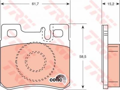 TRW GDB987 Колодки тормозные MERCEDES W210/W202/W124/W201/R129/R170/A208 CLK задние (0054201720)