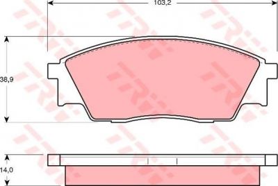 TRW GDB991 комплект тормозных колодок, дисковый тормоз на SUBARU REX III