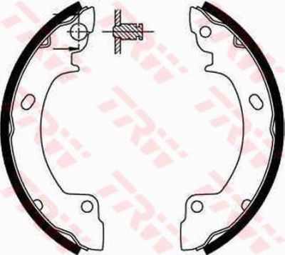 TRW GS 8552 Колодки тормозные барабанные задн HYUNDAI: PONY 89-95, PONY/EXCEL седан 90-95, S COUPE 90-96