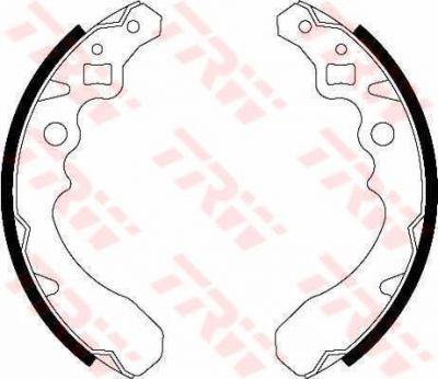 TRW GS8282 комплект тормозных колодок на DAIHATSU CUORE VI (L251, L250_, L260_)