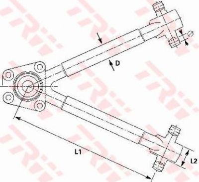 TRW JVL0014 рычаг независимой подвески колеса, подвеска колеса на MERCEDES-BENZ O 404
