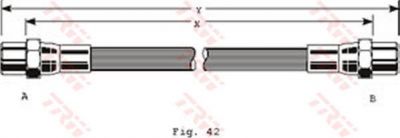 TRW PHA119 Шланг тормозной задний VW Golf II/III/Passat B3/T4 /L=185mm