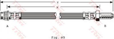 TRW PHB285 тормозной шланг на PEUGEOT 607 (9D, 9U)