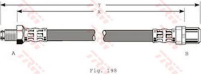 TRW PHB347 Шланг тормозной передний E39 all 95-04 /L=440mm