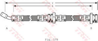 TRW PHD206 тормозной шланг на NISSAN 100 NX (B13)