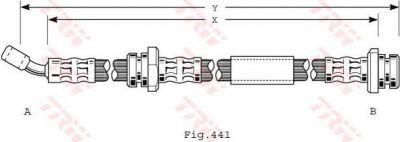 TRW PHD208 тормозной шланг на NISSAN 100 NX (B13)