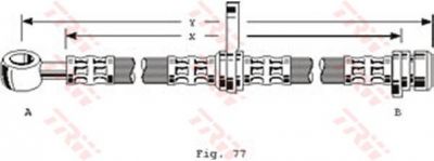 TRW PHD254 тормозной шланг на HONDA CONCERTO (HW, MA)