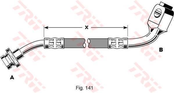 TRW PHD294 тормозной шланг на NISSAN PICK UP II (D21)