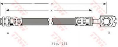 TRW PHD349 Шланг тормозной передний VAG A3/Octavia/Golf IV/Bora/New Beetle /L=435mm