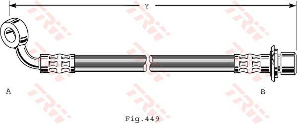 TRW PHD473 тормозной шланг на TOYOTA LAND CRUISER 100 (FZJ1_, UZJ1_)