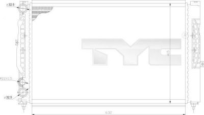 TYC 702-0011 радиатор, охлаждение двигателя на AUDI A6 Avant (4B5, C5)