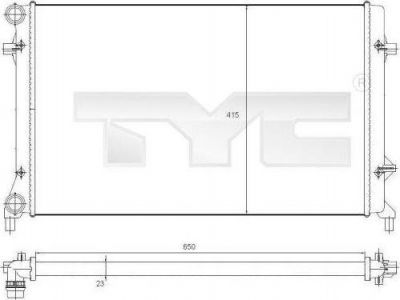 TYC 702-0025 радиатор, охлаждение двигателя на AUDI A3 Sportback (8PA)