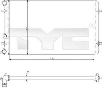 TYC 702-0033 радиатор, охлаждение двигателя на SKODA OCTAVIA Combi (1U5)