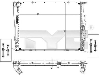 TYC 703-0004 радиатор, охлаждение двигателя на 1 (E87)