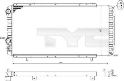 TYC 709-0014-R радиатор, охлаждение двигателя на PEUGEOT BOXER фургон (230L)