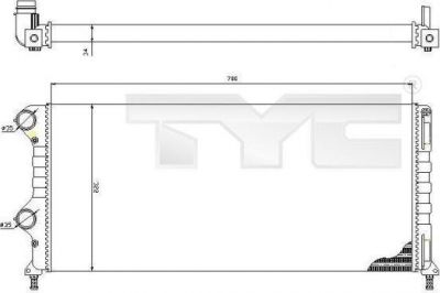 TYC 709-0015-R радиатор, охлаждение двигателя на FIAT DOBLO вэн (223, 119)