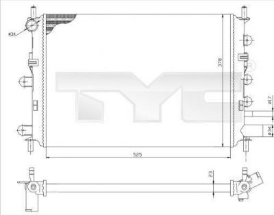 TYC 710-0037-R радиатор, охлаждение двигателя на FORD ESCORT VII седан (GAL, AFL)