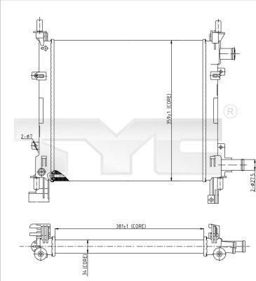 TYC 710-0042-R радиатор, охлаждение двигателя на FORD KA (RB_)