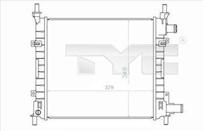 TYC 710-0043 радиатор, охлаждение двигателя на FORD KA (RB_)