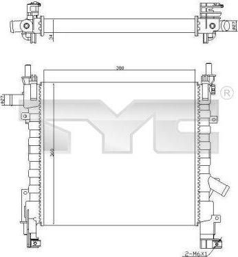 TYC 710-0055-R радиатор, охлаждение двигателя на FORD KA (RB_)