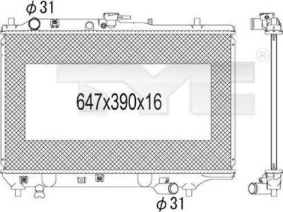 TYC 720-1007 радиатор, охлаждение двигателя на MAZDA 323 C IV (BG)