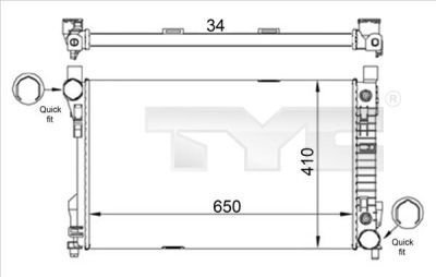 TYC 721-0013-R радиатор, охлаждение двигателя на MERCEDES-BENZ C-CLASS (W203)