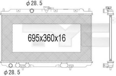 TYC 724-1002 радиатор, охлаждение двигателя на NISSAN PRIMERA Hatchback (P12)