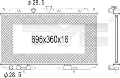 TYC 724-1007 радиатор, охлаждение двигателя на NISSAN ALMERA II (N16)