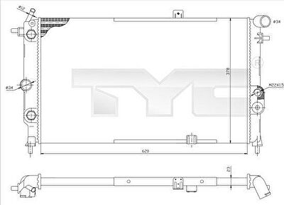 TYC 725-0001-R радиатор, охлаждение двигателя на OPEL CALIBRA A (85_)