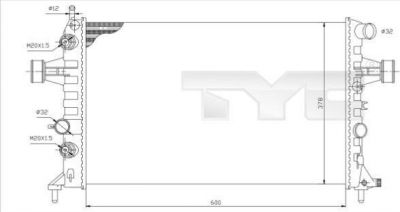 TYC 725-0006 радиатор, охлаждение двигателя на OPEL ASTRA G универсал (F35_)