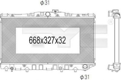 TYC 736-1030 радиатор, охлаждение двигателя на TOYOTA COROLLA (_E9_)