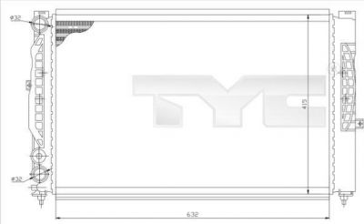 TYC 737-0007 радиатор, охлаждение двигателя на VW PASSAT Variant (3B6)