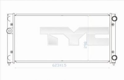 TYC 737-0028 радиатор, охлаждение двигателя на VW GOLF III (1H1)