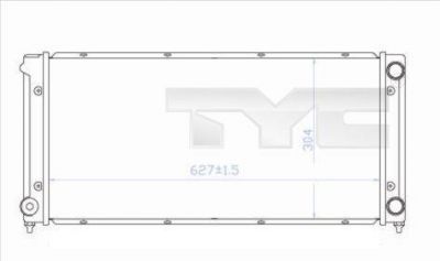 TYC 737-0034 радиатор, охлаждение двигателя на VW PASSAT (3A2, 35I)