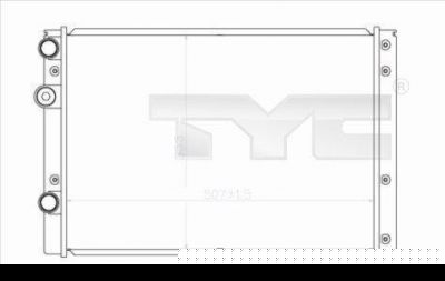 TYC 737-0038 радиатор, охлаждение двигателя на VW LUPO (6X1, 6E1)