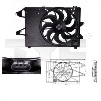 TYC 810-0008 вентилятор, охлаждение двигателя на FORD MONDEO III седан (B4Y)