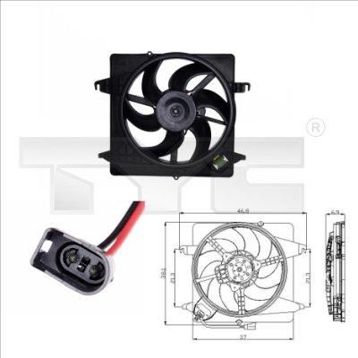 TYC 810-0014 вентилятор, охлаждение двигателя на FORD KA (RB_)