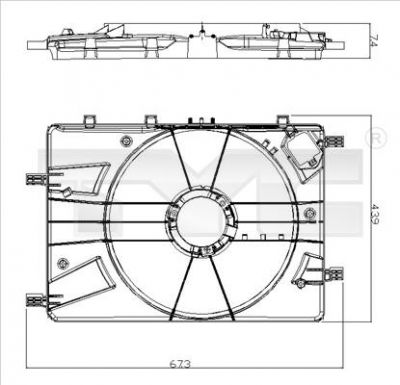 TYC 825-0016-1 кронштейн, вентилятор радиатора на OPEL ASTRA J Sports Tourer