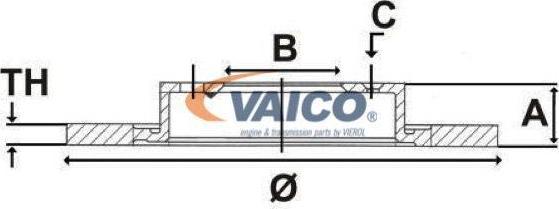 VAICO V20-80015 тормозной диск на 5 (E12)