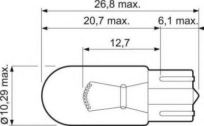 Valeo 032700 лампа накаливания, фонарь освещения номерного знак на TOYOTA COROLLA купе (AE86)