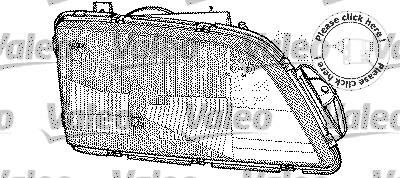 Valeo 082681 основная фара на OPEL OMEGA A (16_, 17_, 19_)