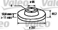 Valeo 186113 тормозной диск на AUDI 80 (89, 89Q, 8A, B3)