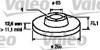 Valeo 186115 тормозной диск на 3 (E21)