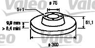 Valeo 186125 тормозной диск на 5 Touring (E34)