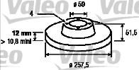 Valeo 186150 тормозной диск на FIAT CROMA (154)